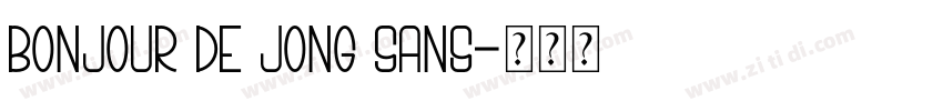 Bonjour De Jong Sans字体转换